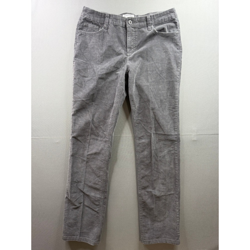 St. John's Bay Corduroy Pants Womens Gray Classic Five Pocket‎ 31x31